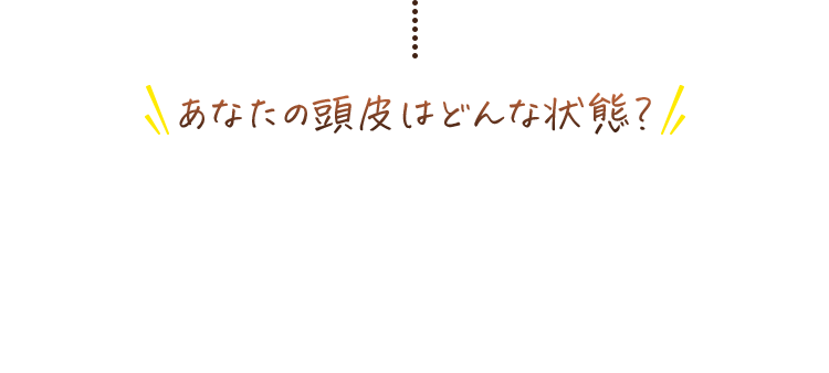 あなたの頭皮はどんな状態？